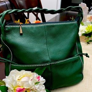 Plinio visona braided top handle bag.